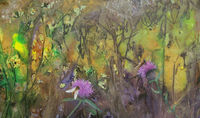 Crossway - hot summer afternoon wildflower meadow painting