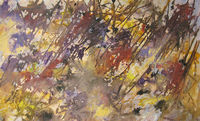 Grasses Swaying Version 1 - just started painting experiment wildflower meadow