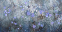 Harebells Singing at Twilight watercolour ink harebell meadow