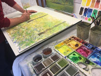 Studio watercolour in progress watercolour in progress studio