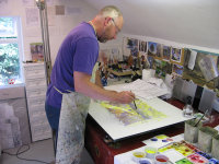 Working in attic studio 2018