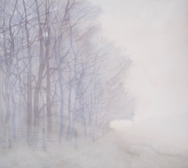 January - Wood Edge on Foggy Morning