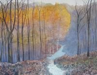 Larches Catching Autumn Sunshine larches autumn