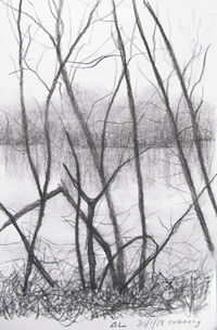 Outdoor charcoal sketch charcoal sketch