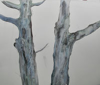 Study for Silver Birches watercolour birch