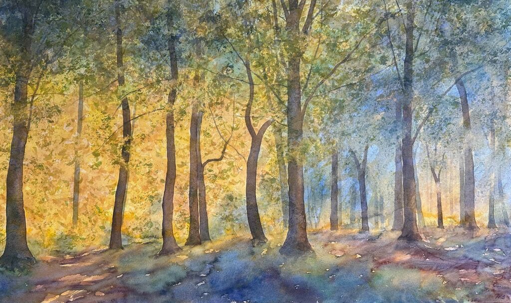 sweet Chestnuts in autumn light