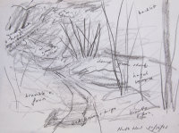 Outdoor sketch, pencil