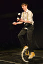 Unicycle juggling