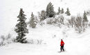 Alone on the piste