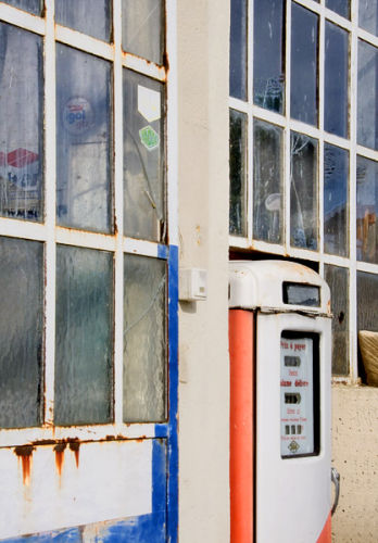 the petrol station