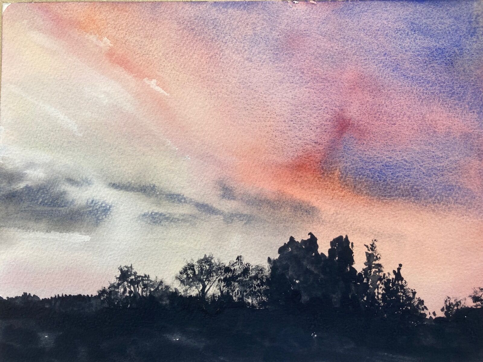 Sunset over Gog Magog