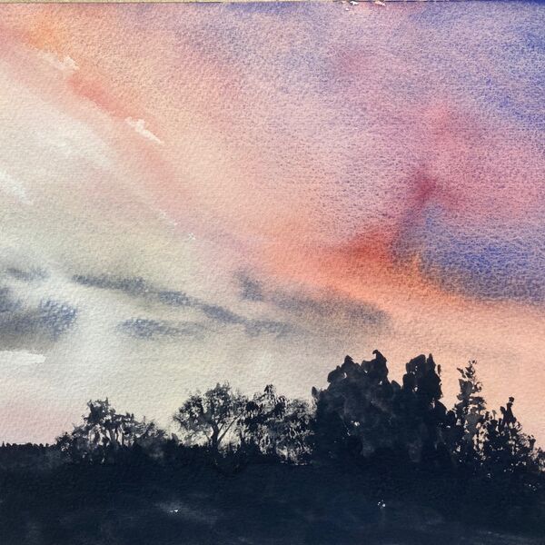 Sunset over Gog Magog