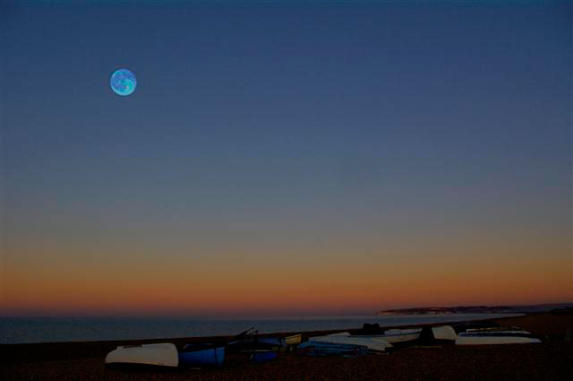 Rising Moon over Seaford Bay
