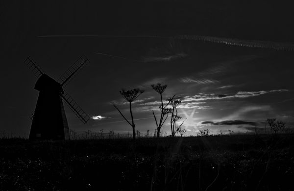 Windmill at sunset