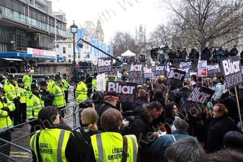 Police protecting Blair from British