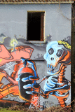 Spooky graffiti artist