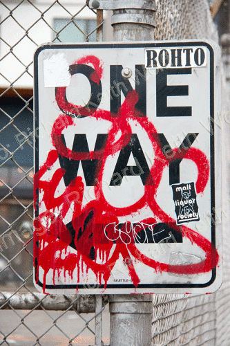 One Way sign