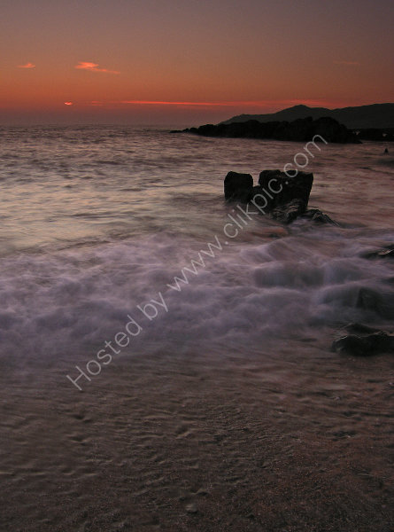 Sunset taken from Harris Cove, Woolacombe