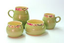 Pale green ball jug and mug