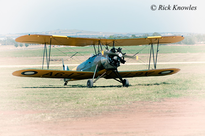 Vintage Yellow Biplane