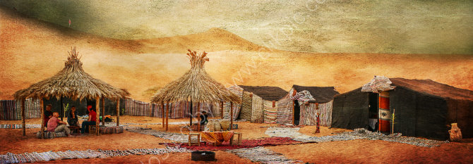 Sahara Desert, in Sandstorm