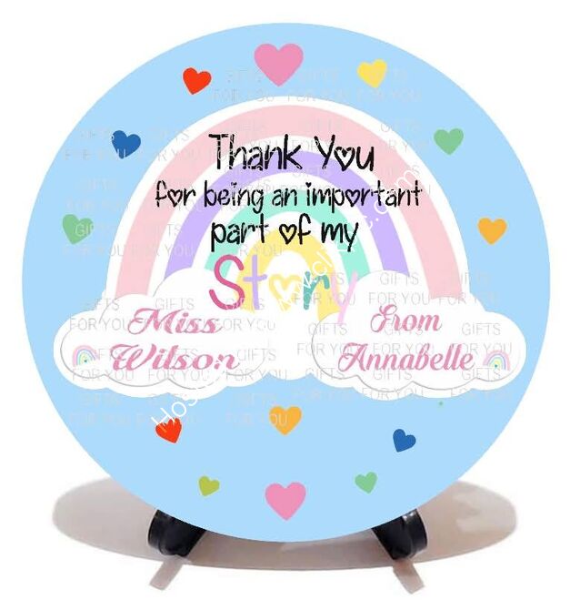 Personalised 10cmx10cm plaque on stand