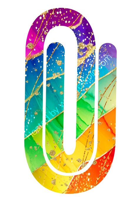 Acrylic paperclip bookmark