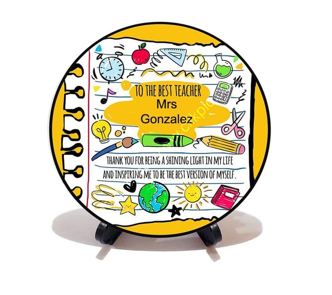 Personalised 10cmx10cm plaque on stand