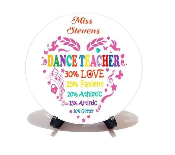 Personalised 10cmx10cm plaque on stand