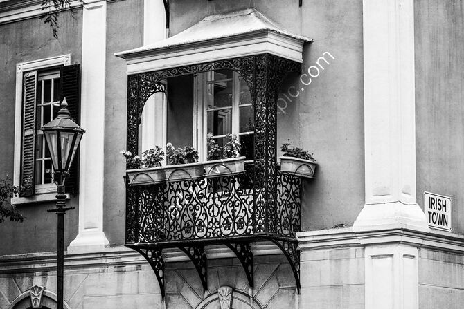 Balcony in John Mackintosh Square Gibraltar
