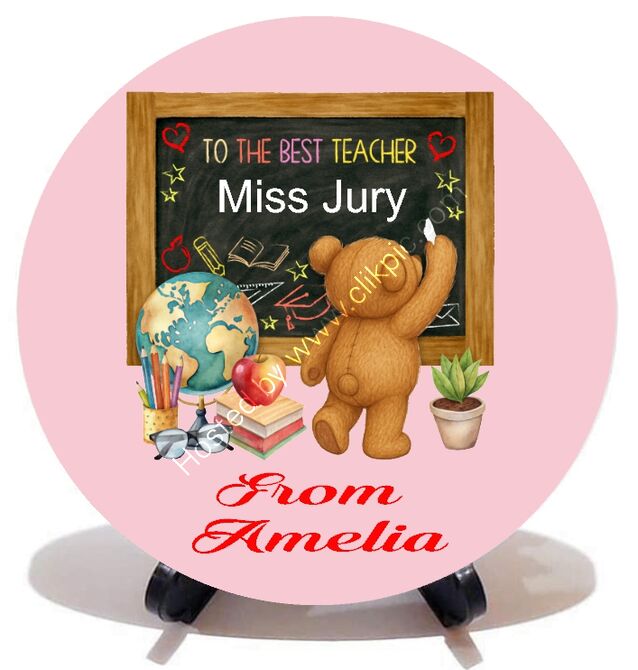 Personalised 10cmx10cm plaque on stand