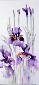 Water Iris (watercolour) by Derek Hopper