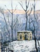 Fisher's Lodge - Hackfall Woods (watercolour) by David Mayoh