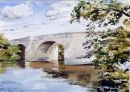 Masham Bridge (watercolour) by David Mayoh