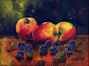 Autumn fruits (acrylic) by Sheila Linkleter