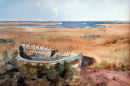 North Norfolk Coast (watercolour) by Heather Powell