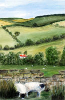 Near and Far (watercolour) by Majorie Robinson