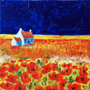Poppy Field (Acrylic) by Sheila Linkleter