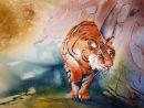 On the Prowl (watercolour) by Rosie Muncaster