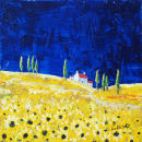 Sunflowers (Acrylic) by Sheila Linkleter