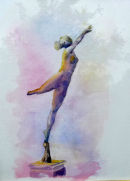The Wood Nymph of Newby Hall (watercolour) by David Mayoh