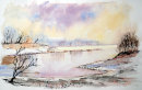 Tranquility (watercolour) by Hilary Squires