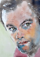 Wayne Rooney (watercolour) by Frank Rustage