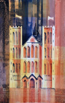 Ripon Cathedral (watercolour) by Derek Hopper