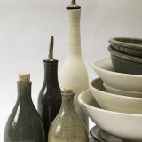 Fresh from the kiln - plates, fruit bowls and oil pourers