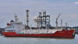 ANGELA LPG Tanker (9474541) Ow-Exmar Belgium Blt-Yamanishi Shipbuilding Japan 2010 DWT-3998 LOA-320Ft (97Mts)- Fawley Oil Refinery Southampton Water Hampshire UK 2018 Order Number GT53