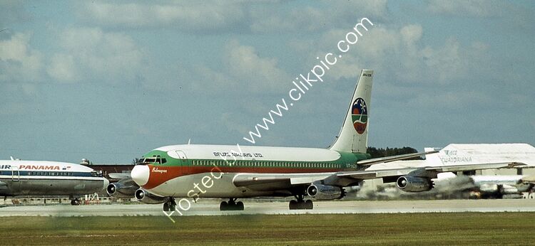 BOEING 720-022 Belize Airways VP-HCM (18046) Miami International Apt Florida USA 1990 Order Number RB85