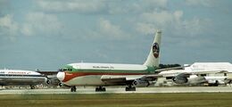 BOEING 720-022 Belize Airways VP-HCM (18046) Miami International Airport Florida USA 1990 Order Number RB85