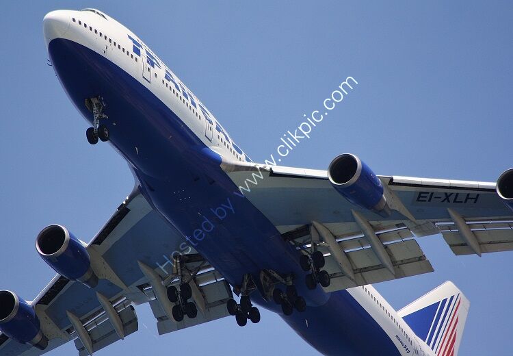 BOEING 747-446 Transaero Airlines EI-XLH (27650) On Approach To Rhodes Apt Greek Island Greece 2012 Order Number B744-32