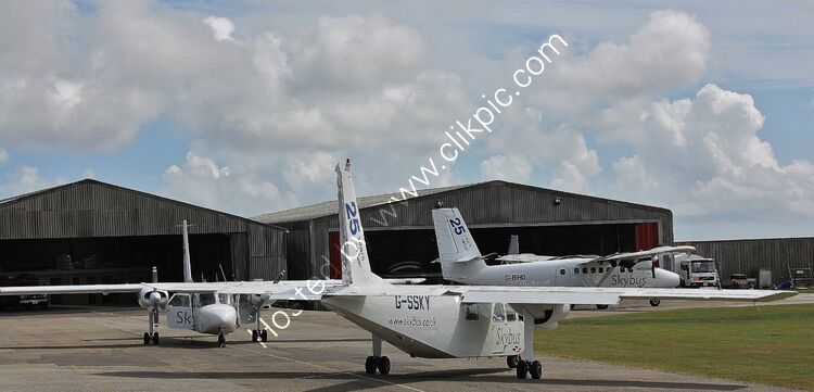 BRITTON NORMAN BN-2B ISLANDER G-GSKY (2247) & De HAVILLAND (CANADA) DHC 6 TWIN OTTER 310 Isles Of Scilly Skybus Ltd Lands End Apt St Just Cornwall 2013 Order Number-GAL-3A